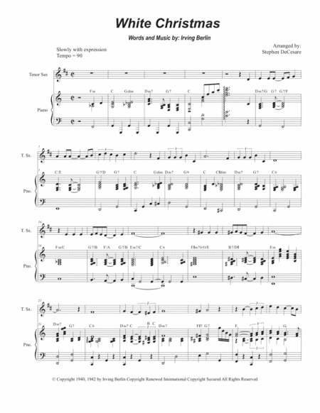 White Christmas (arr. Stephen DeCesare)