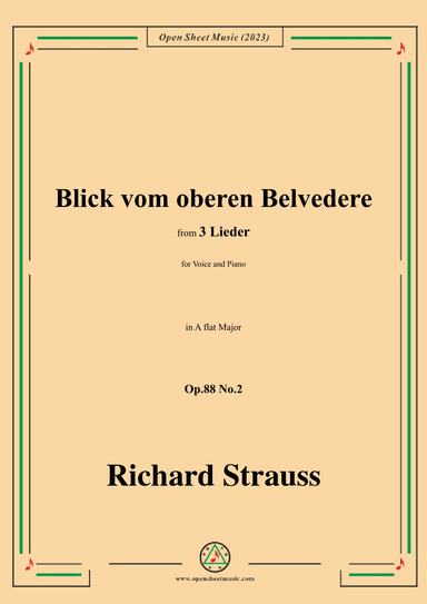 Richard Strauss-Blick vom oberen Belvedere,in A flat Major (arr. OSM Press)