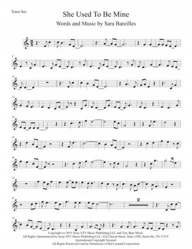 She Used To Be Mine from WAITRESS THE MUSICAL (arr. Kevin Busse)