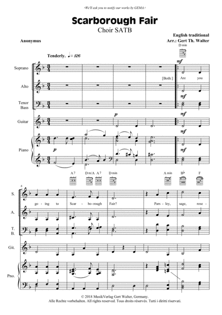 Scarborough Fair (arr. Gert Th. Walter)