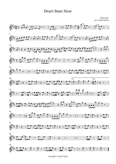 Don't Start Now (arr. Lydia Alonso)