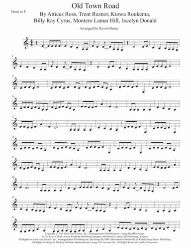 Old Town Road (remix) (arr. Kevin Busse)