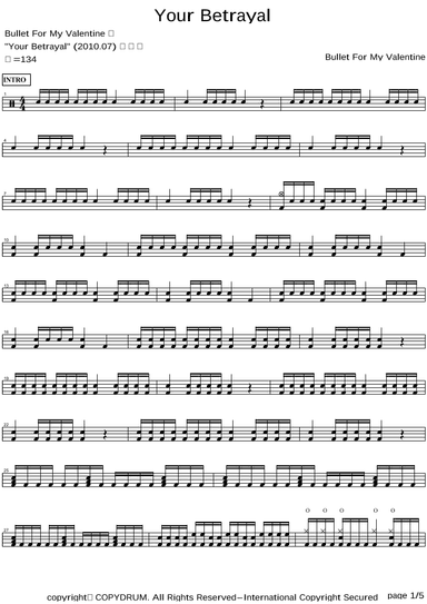 Your Betrayal (arr. COPYDRUM)