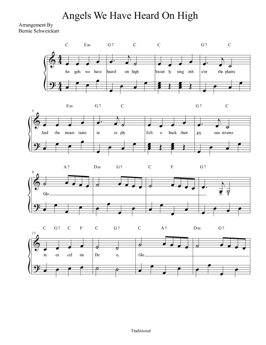 Angels We Have Heard On High (arr. Bernie Schweickart)