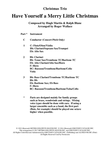 Have Yourself A Merry Little Christmas (arr. Roger Wallace)