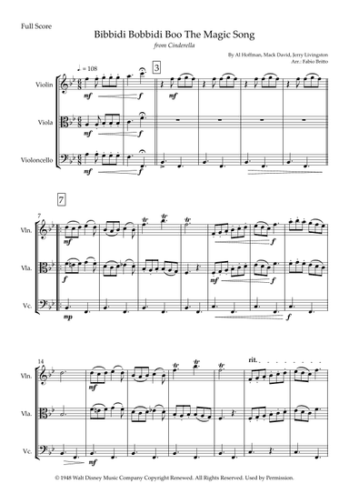Bibbidi-bobbidi-boo (the Magic Song) (arr. Fabio Britto)