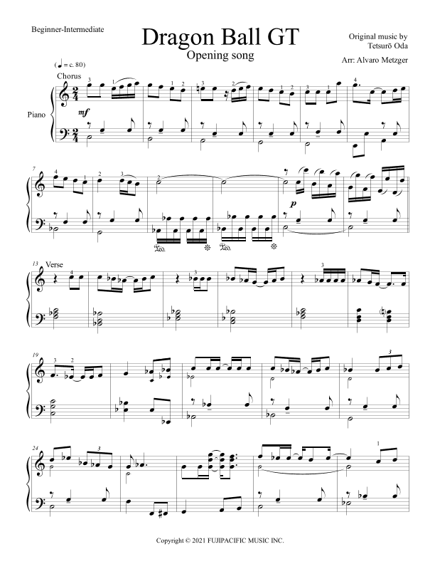 Dragon Ball Gt (arr. Alvaro Metzger)