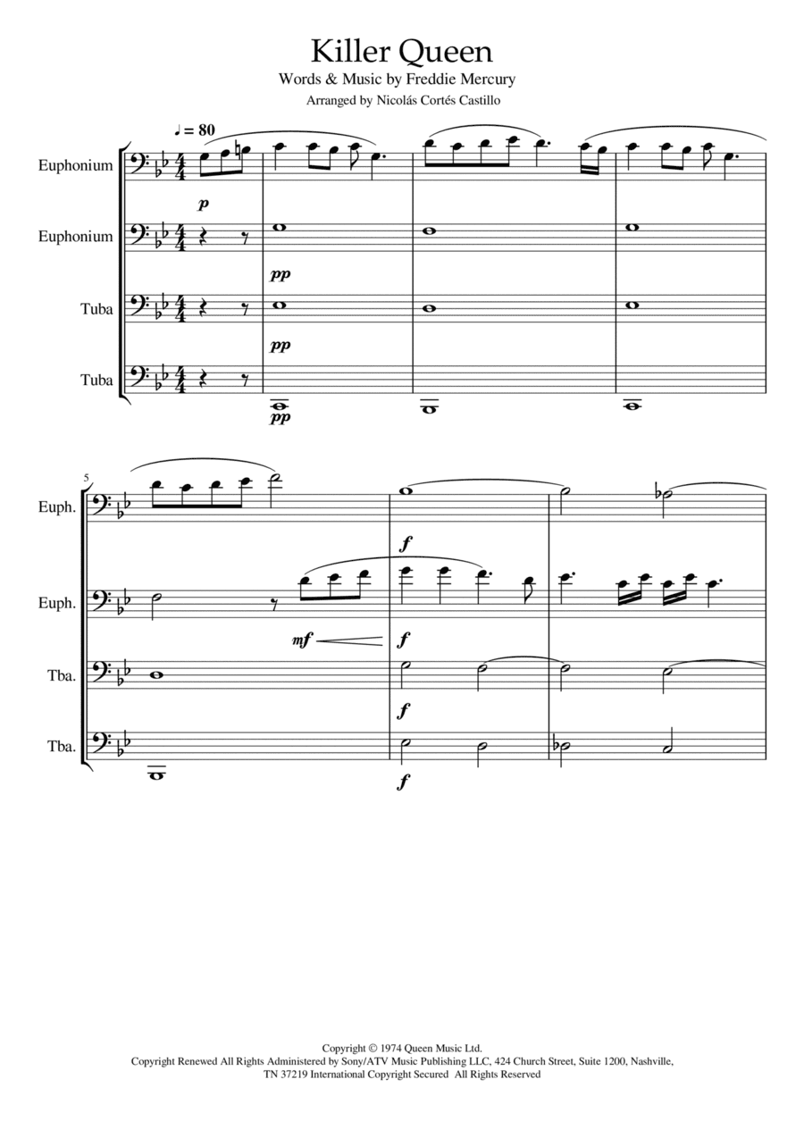 Killer Queen (arr. Nicolás Cortés Castillo)