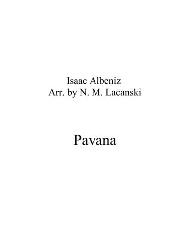 Pavana (arr. Nick Lacanski)