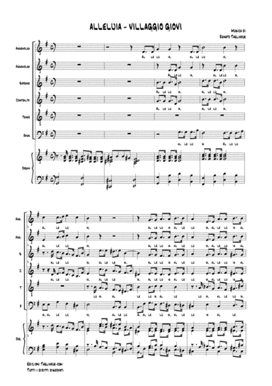ALLELUIA Village Giovi - Tagliabue - For SATB Choir and Organ