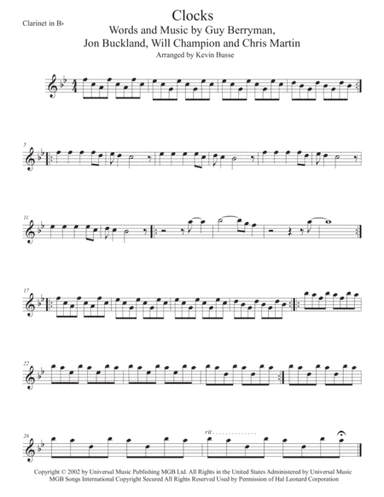 Clocks (arr. Kevin Busse)