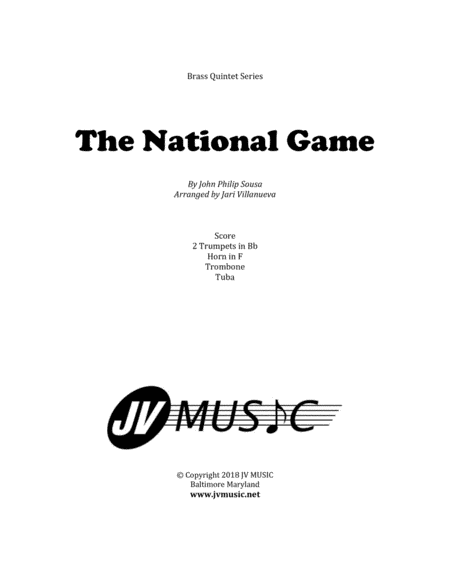 The National Game for Brass Quintet (arr. Jari Villanueva)