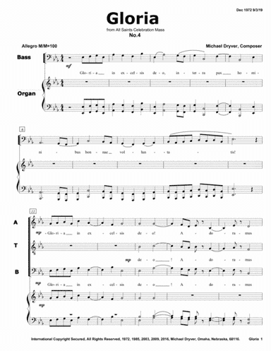 Gloria in Excelsis Deo (from All Saints Celebration Mass)