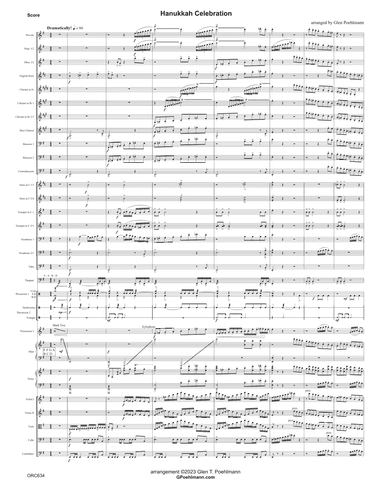 HANUKKAH CELEBRATION - Full Orchestra (Grade 4+) (arr. Glen Poehlmann)