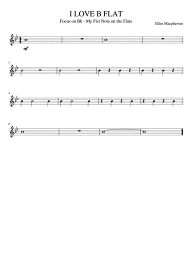 I LOVE B FLAT - Focus on Bb for Flute
