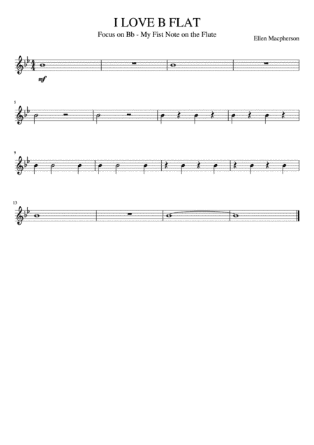 I LOVE B FLAT - Focus on Bb for Flute
