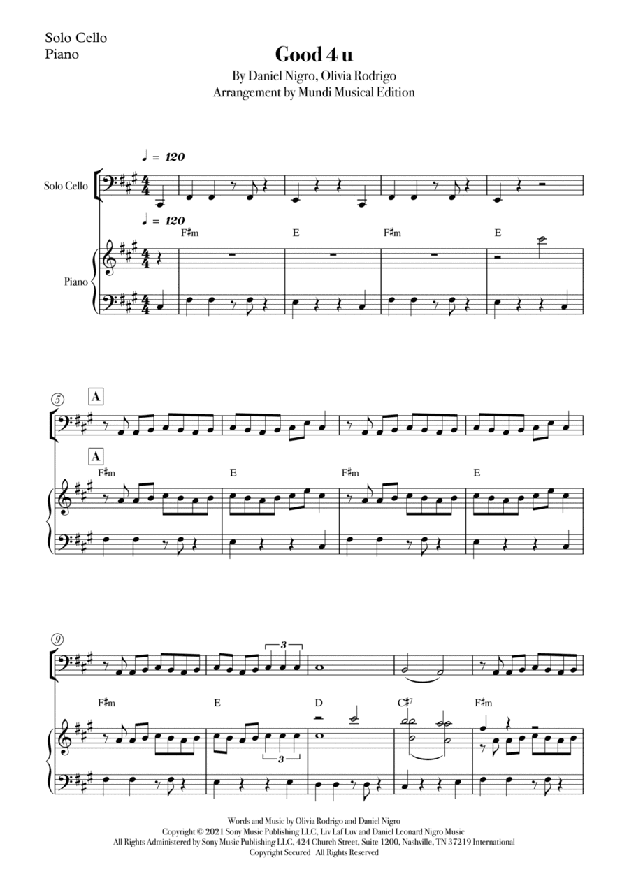 Good 4 U (arr. Mundi Musical Edition)