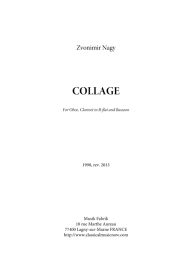 Zvonimir Nagy: Collage for wind trio