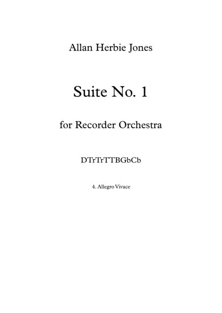 Suite No. 1 - 4. Allegro Vivace