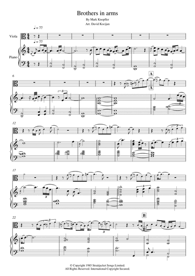 Brothers In Arms (arr. David Kocijan)