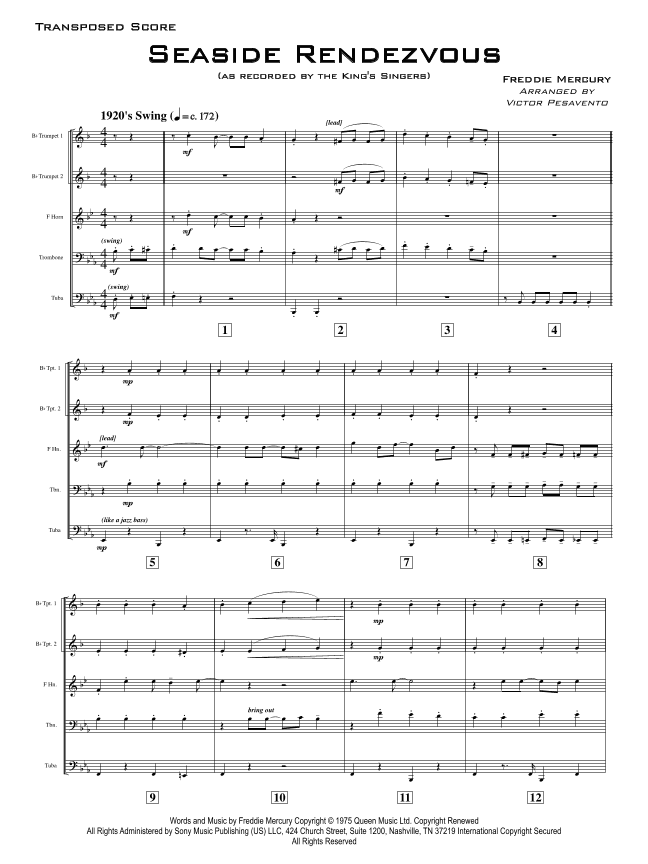 Seaside Rendezvous (arr. Victor Pesavento)