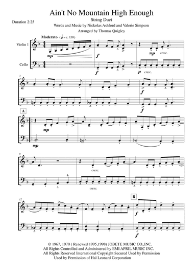 Ain't No Mountain High Enough (arr. Thomas Quigley)