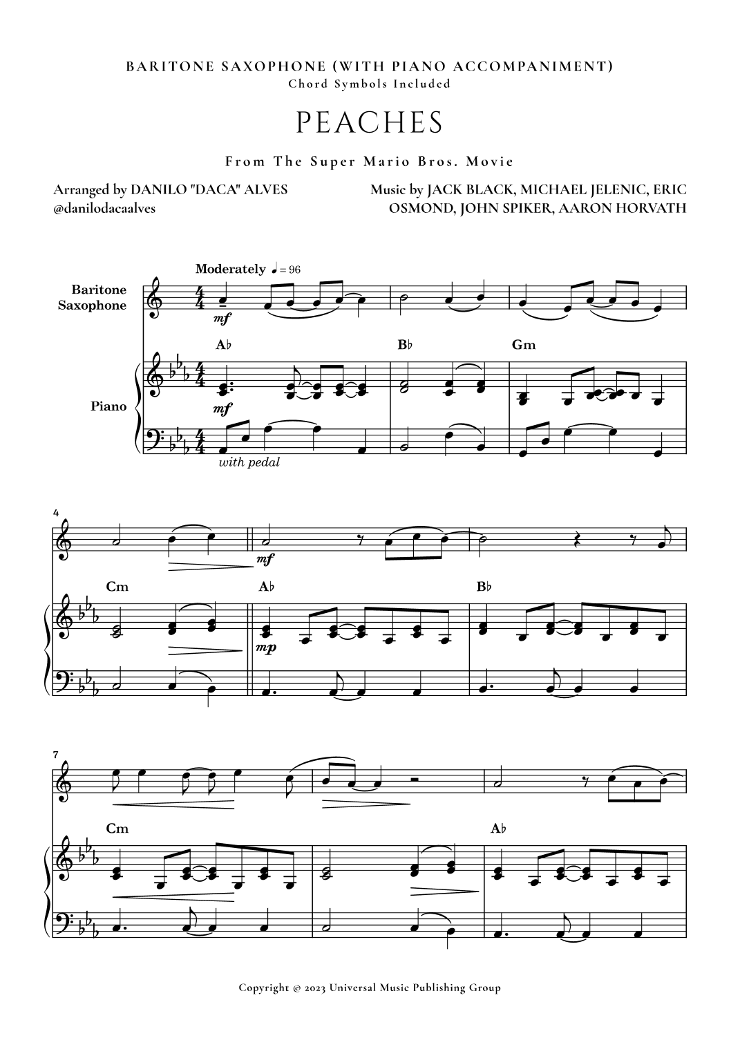 Peaches (arr. Danilo "Daca" Alves)