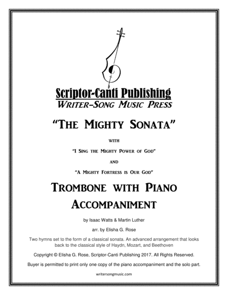 (I Sing The Mighty Power Of God & A Mighty Fortress Is Our God) The Mighty Sonata - Trombone (arr. Elisha G. Rose)