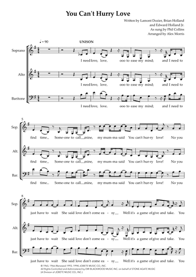 You Can't Hurry Love (arr. Alex Morris)
