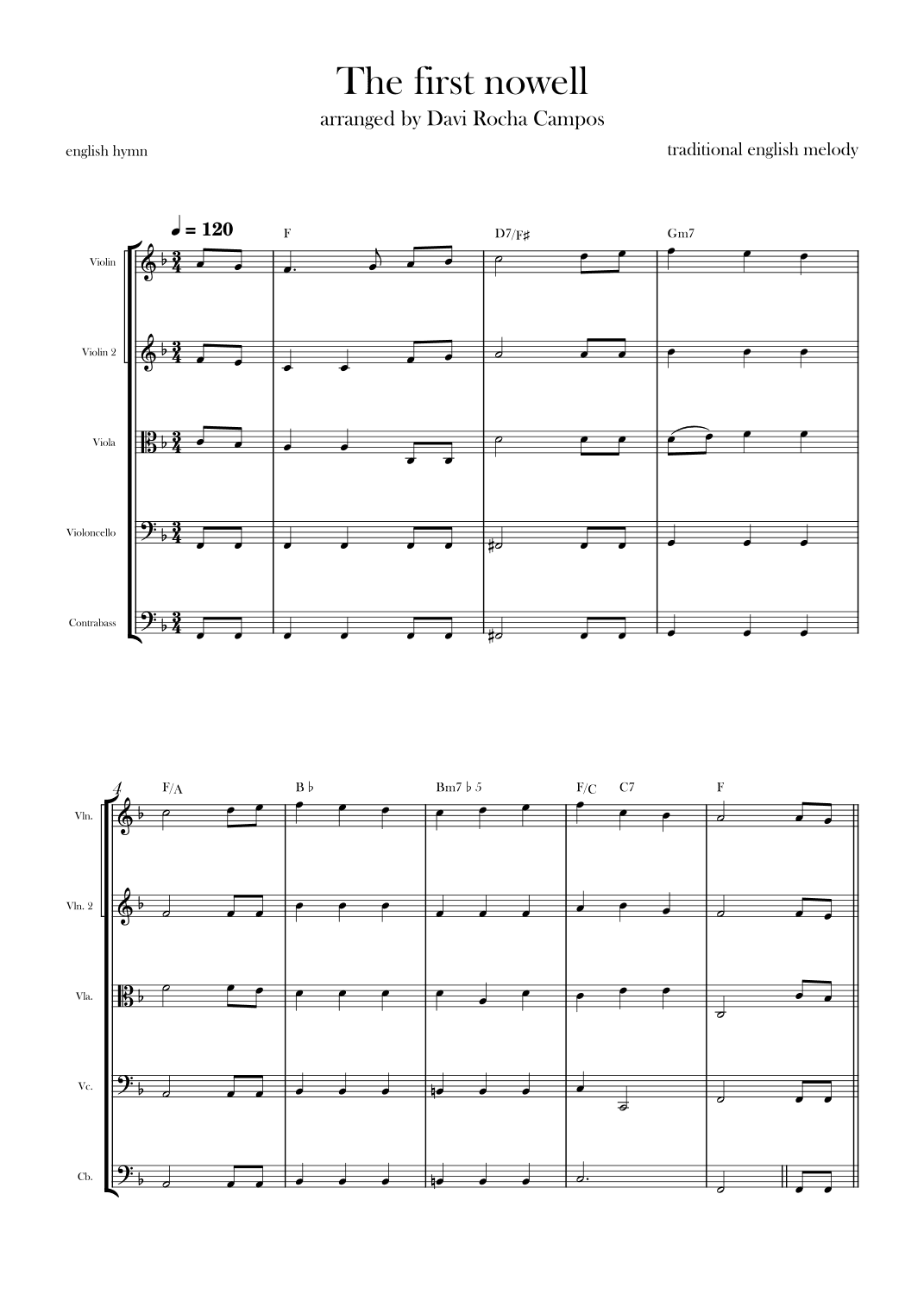 The First nowell (arr. Davi Rocha Campos)