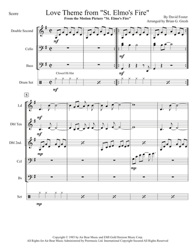 Love Theme From "st. Elmo's Fire" (arr. Brian Gresh)