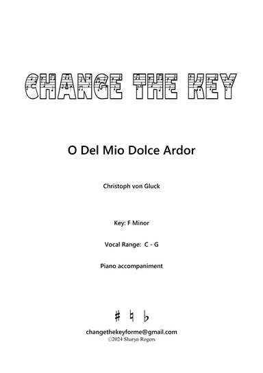 O del mio dolce ardor - F Minor (arr. Sharyn Rogers)