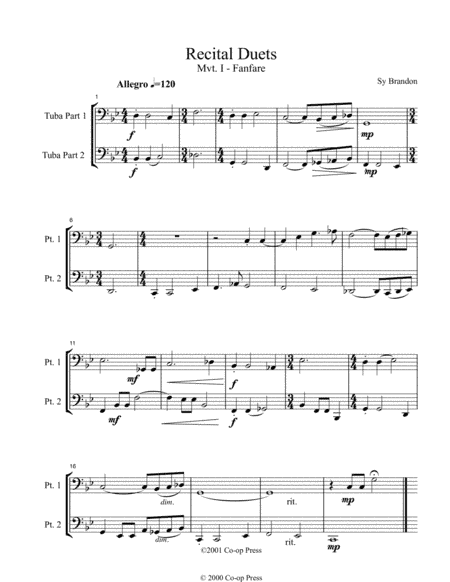 Recital Duets Tuba Book
