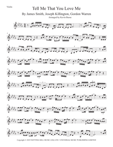 Tell Me That You Love Me (arr. Kevin Busse)
