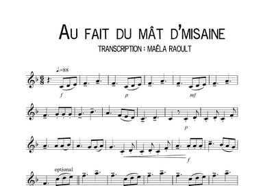 Au fait du mât d'misaine (arr. Maëla Raoult)