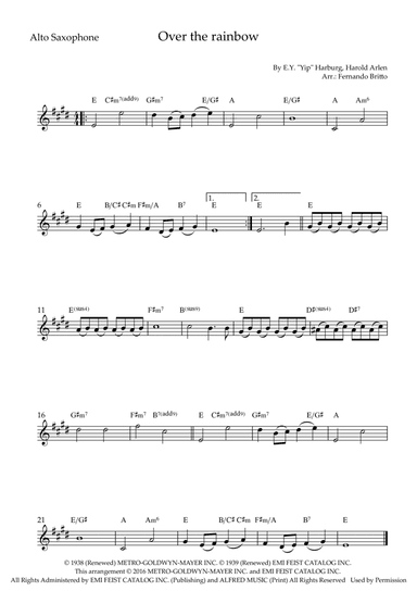 Over The Rainbow (arr. Fernando Britto)