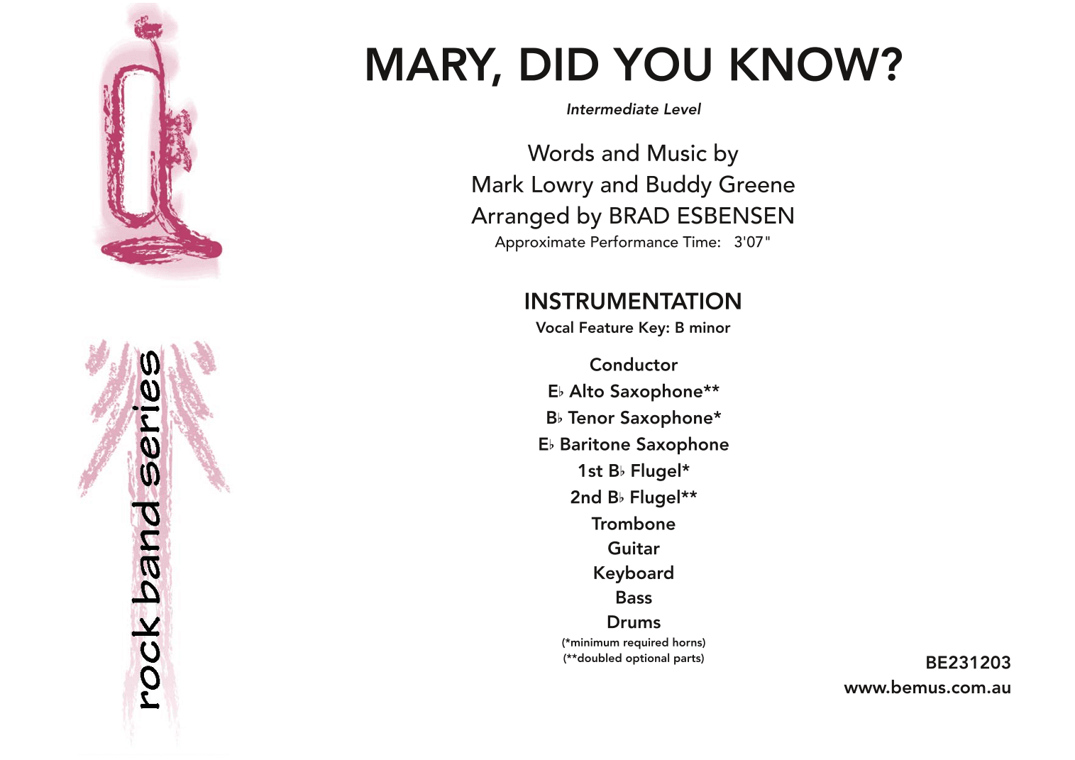 Mary, Did You Know? (arr. Brad Esbensen)
