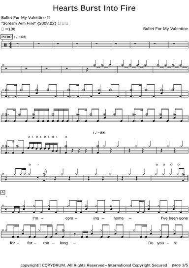 Hearts Burst Into Fire (arr. COPYDRUM)