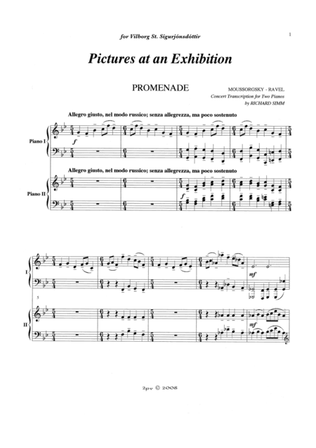 Pictures at an Exhibition (arr. Richard Simm)