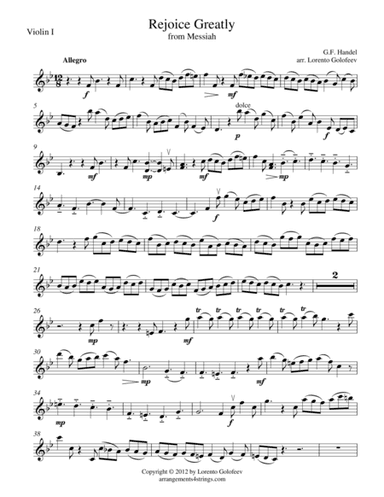 Rejoice Greatly from Messiah (arr. Lorento Golofeev)