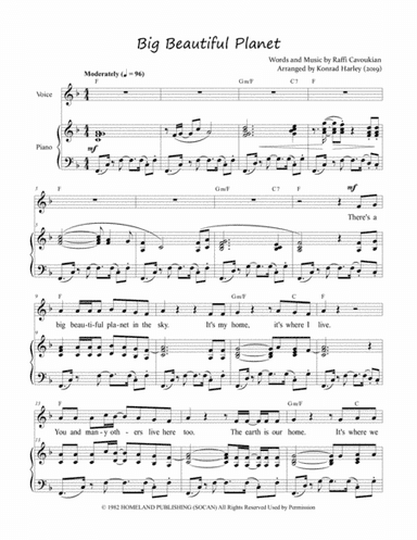 Big Beautiful Planet (arr. Konrad Harley)