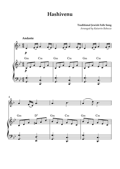 Hashivenu (arr. Kaiserin Rebecca)