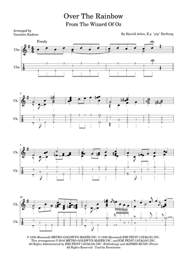 Over The Rainbow (arr. Yasuhiro Kadono)
