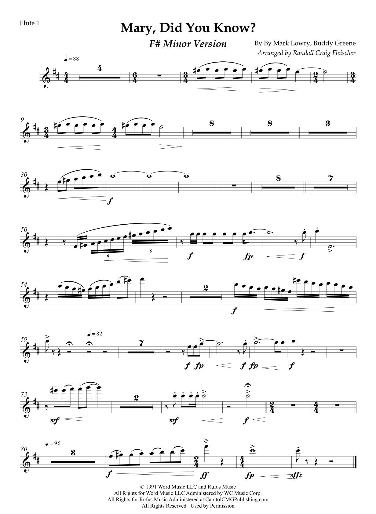 Mary, Did You Know? (arr. Randall Craig Fleischer)