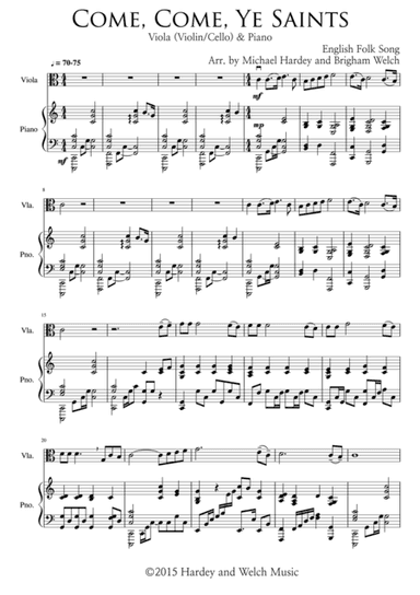 Come, Come, Ye Saints (arr. Michael Hardey, Brigham WElch)