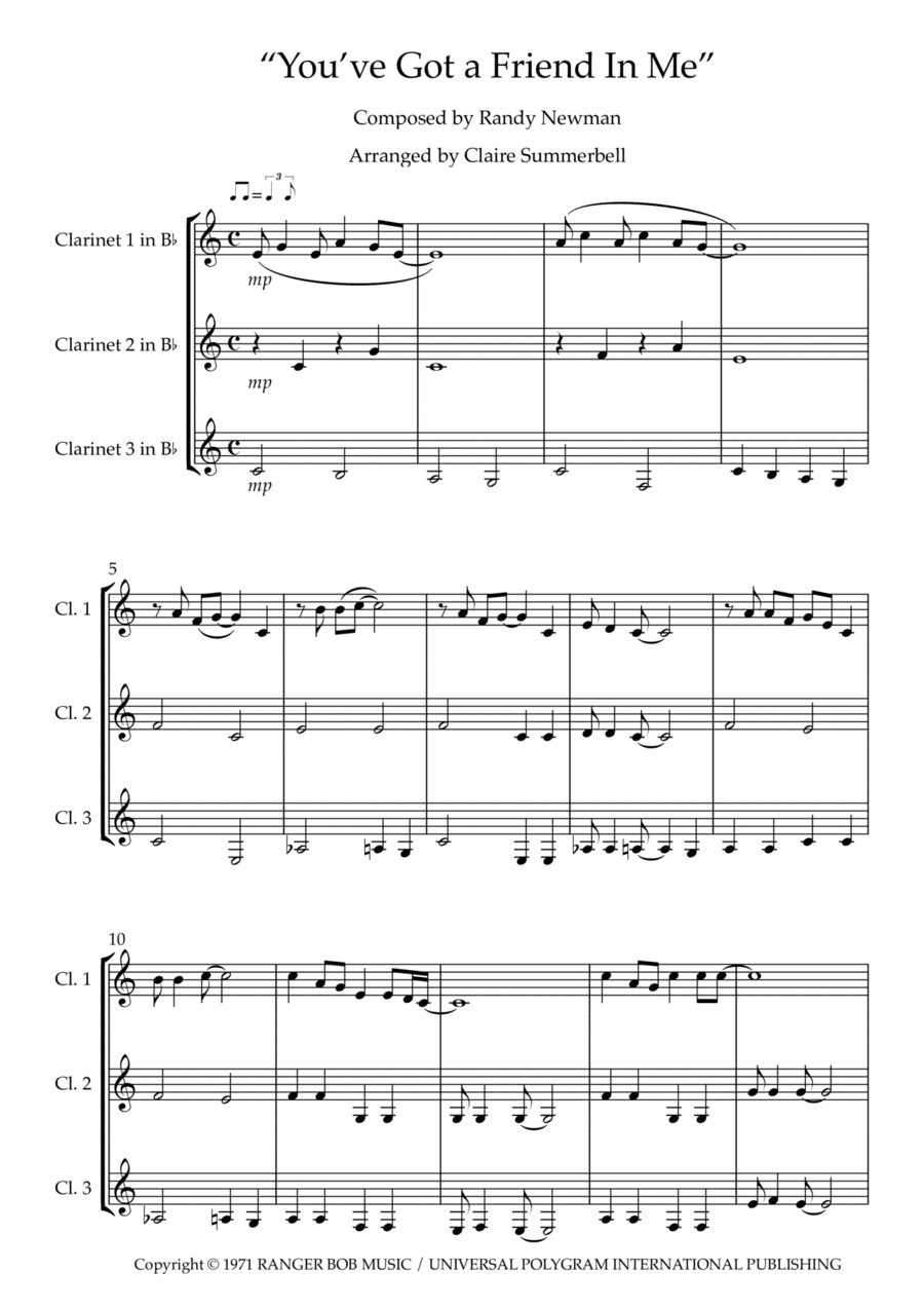 You've Got A Friend In Me (arr. Claire Summerbell)