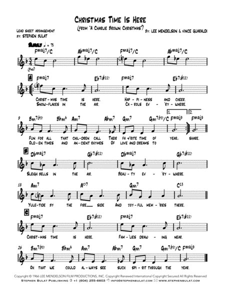 Christmas Time Is Here (arr. Stephen Bulat)