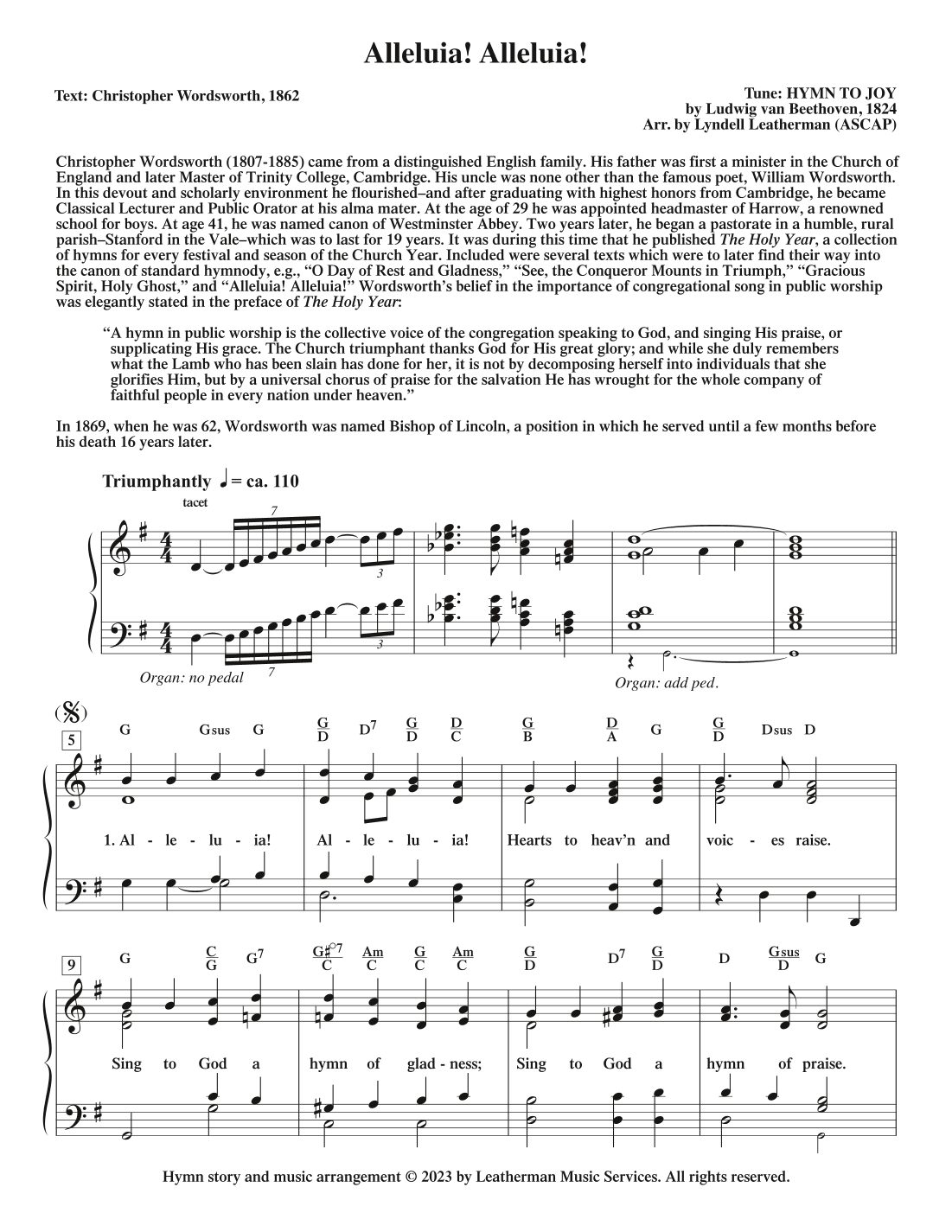 Alleluia! Alleluia! (arr. Lyndell Leatherman)