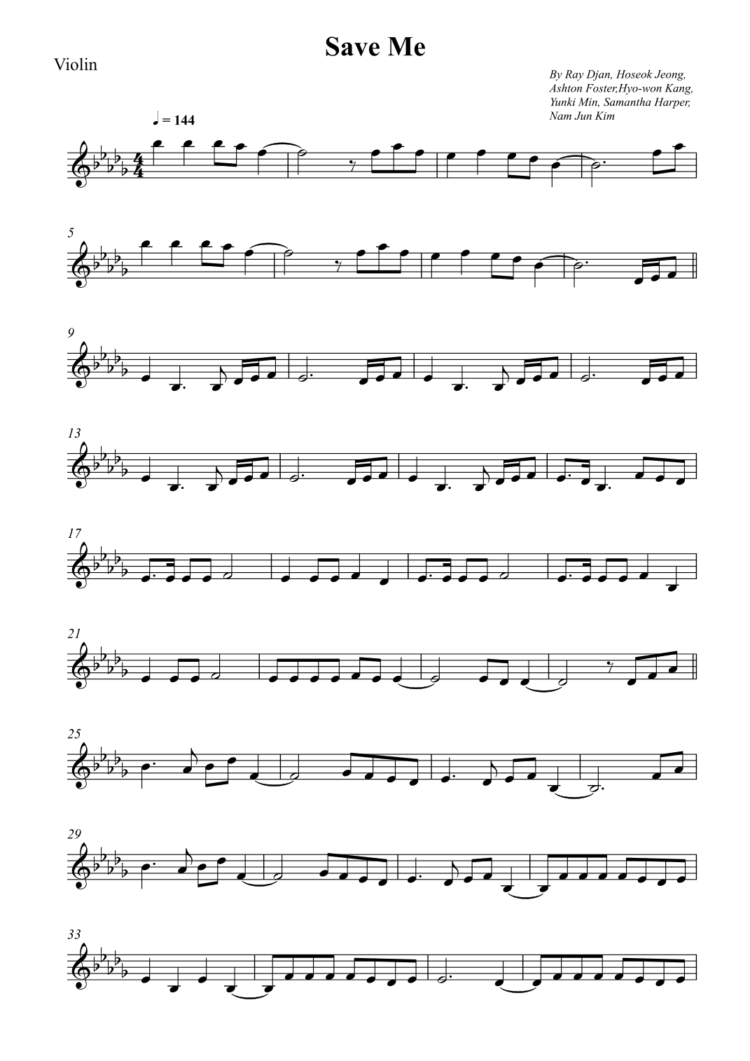 Save Me (arr. Wesley S. SIlva)