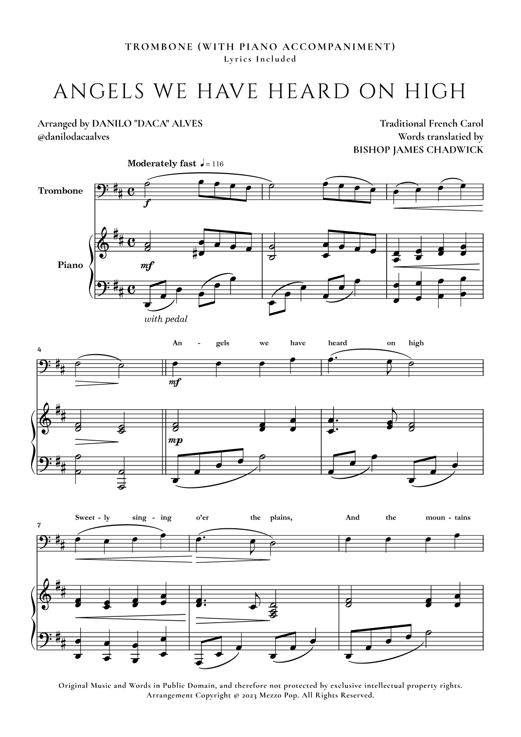 Angels We Have Heard On High (arr. Danilo "Daca" Alves)